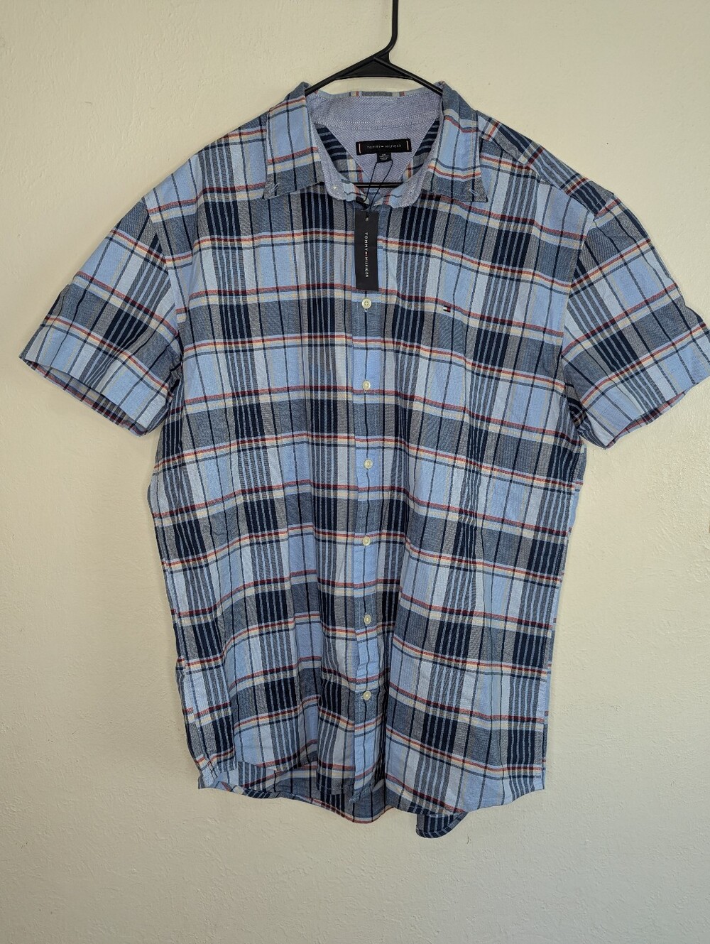 NWT Tommy Hilfiger Plaid Button Up Shirt Men's Size XXL